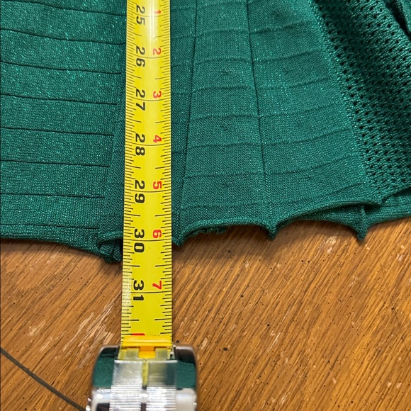 NWT Birch NY Emerald Green Metallic Long Sleeve Crochet Ribbed Cardigan Size XL - Picture 7 of 10